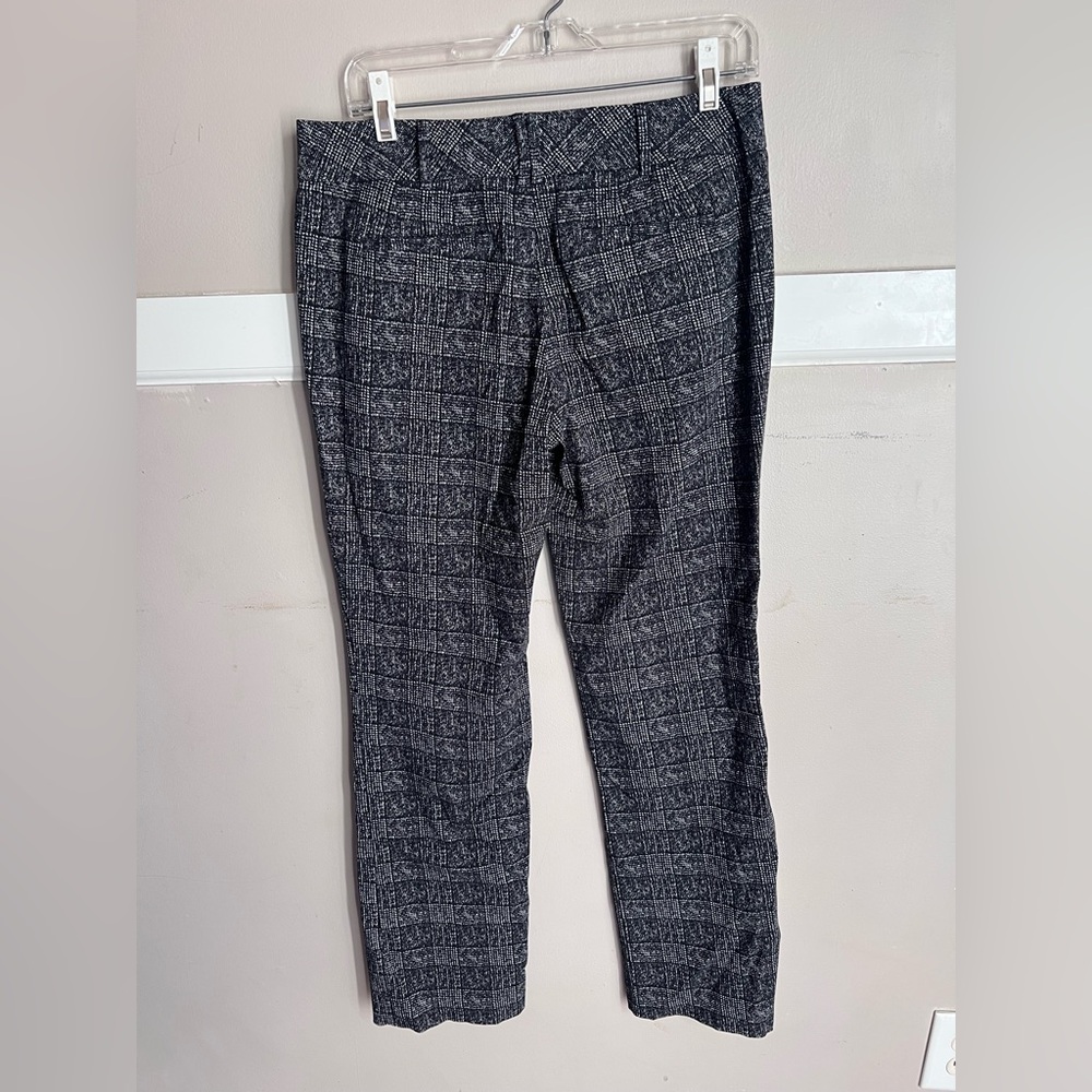 Women's Black and Gray Checkered Trousers Size 10 - Picture 3 of 4
